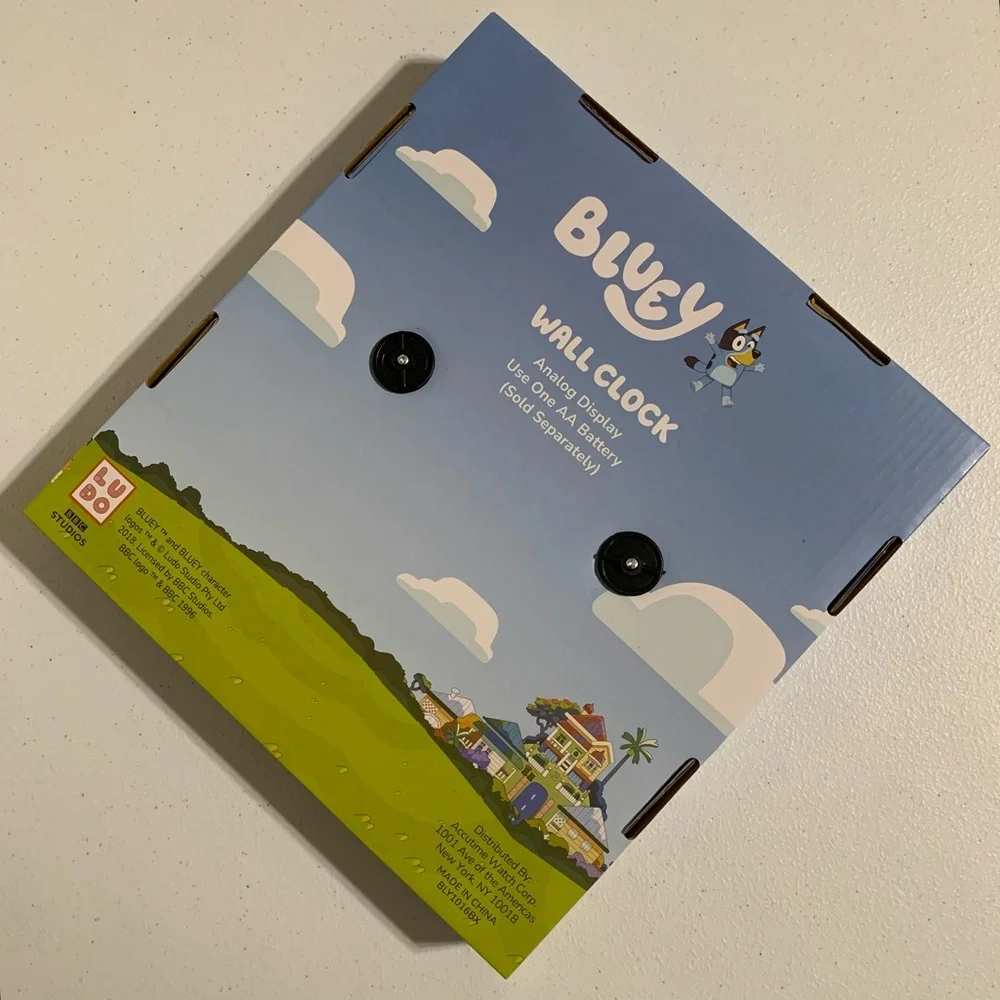 Bluey and Friends Analog Wall Clock-New in Box
